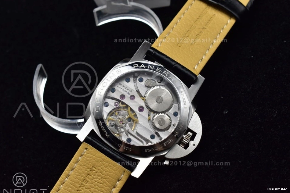 Black Trendy PAM217 XF Dial on Best Superlumed with Leather H A6497 993 1:1 Y-Incabloc Strap Edition 0323